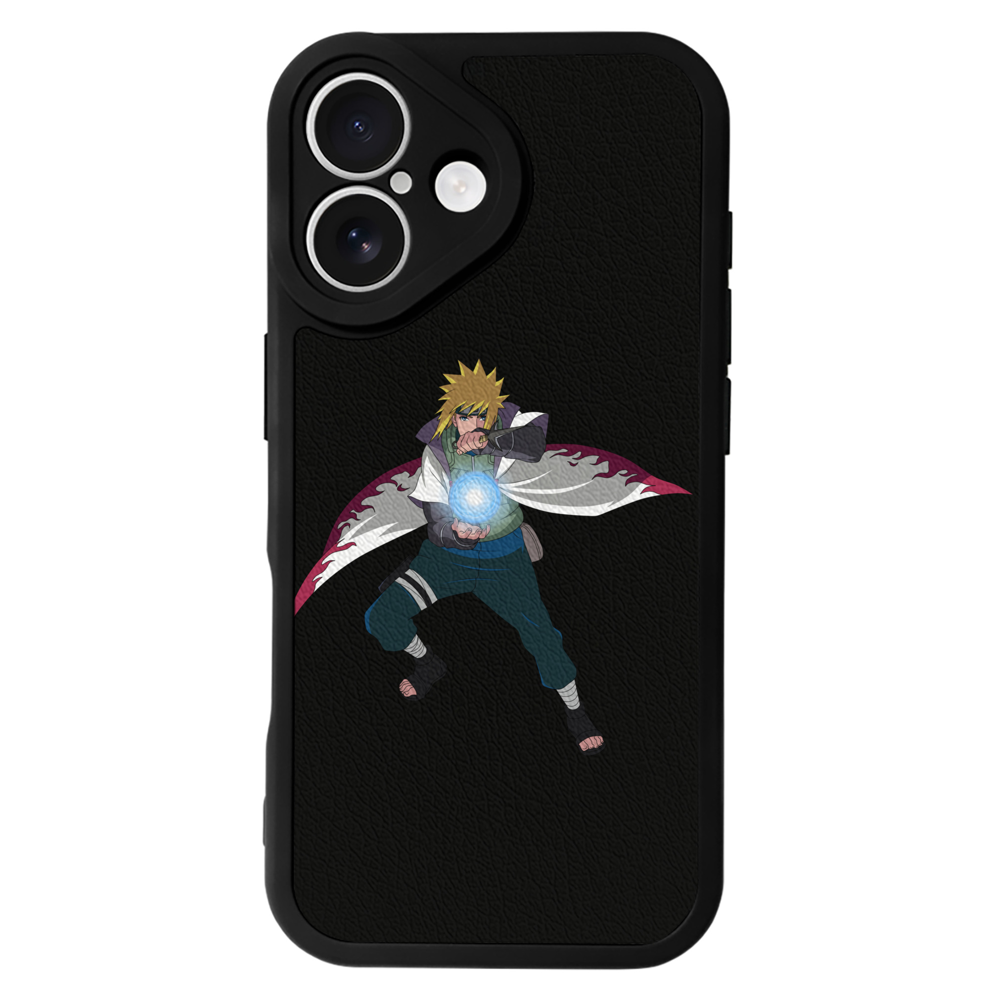 （画像用） NARUTO -ナルト- 波風 ミナト Namikaze Minato 【iPhone 16シリーズ対応】シリコンスマホケース（レザー調） 材質：シリコン
